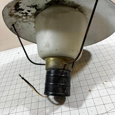 Vintage Outdoor Light Post Fixture, GLASS