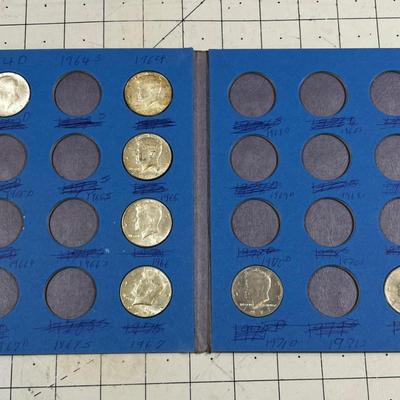 Kennedy Half Dollars 1964 to 1971 Partial Set 