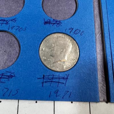 Kennedy Half Dollars 1964 to 1971 Partial Set 