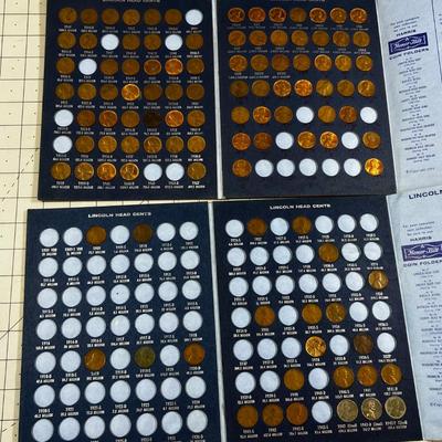 2 Lincoln Head Book 1 Cents 1909 to 1984 