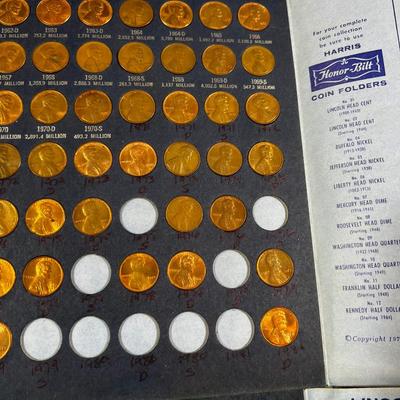 2 Lincoln Head Book 1 Cents 1909 to 1984 