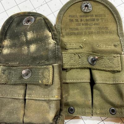 2  -  WWII Era MI Carbine  Pouches 