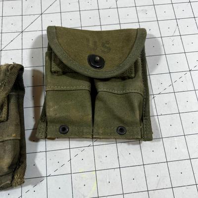 2  -  WWII Era MI Carbine  Pouches 