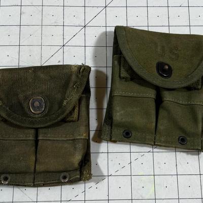 2  -  WWII Era MI Carbine  Pouches 