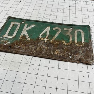 UTAH License Plate '67 comes with free rust