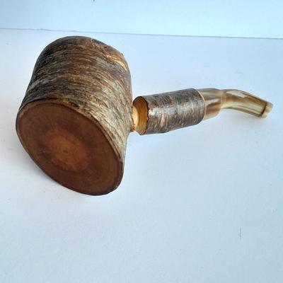 Vintage Corn Cob Tobacco pipe and Wooden Tobacco Pipe