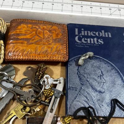 Junk Drawer Clean Out Number 2: Wallet Keys Arrow Head