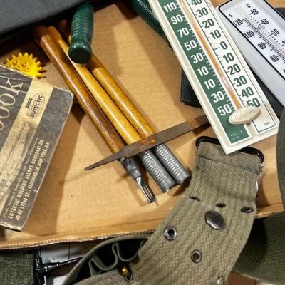 Box of Stuff: Canvas Straps Army Belt Thermometer