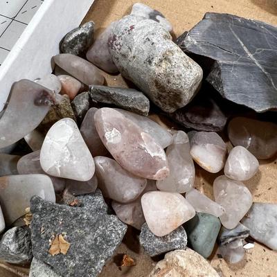 More Rocks: Slices, Rose Quarts, Flint, Variscite