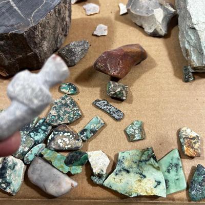 More Rocks: Slices, Rose Quarts, Flint, Variscite