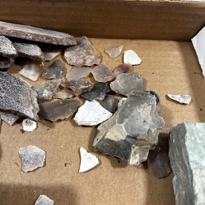 More Rocks: Slices, Rose Quarts, Flint, Variscite