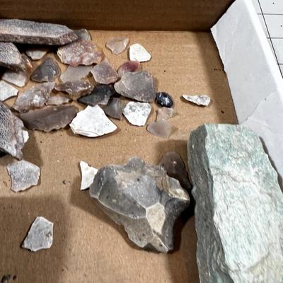 More Rocks: Slices, Rose Quarts, Flint, Variscite