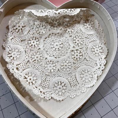 Valentines Heart Box with Satin Cover and Bow 