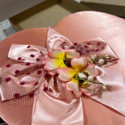 Valentines Heart Box with Satin Cover and Bow 