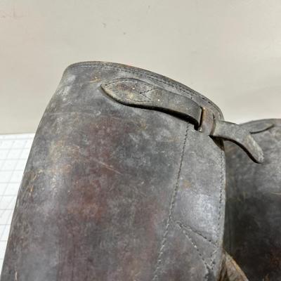 Vintage Military Leather Leggings 