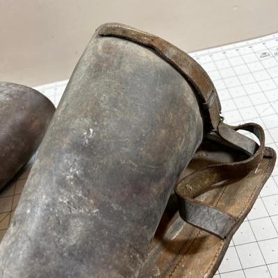 Vintage Military Leather Leggings 