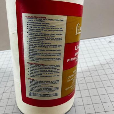 Hercules Unique Smokeless Shot Gun Powder Opened 