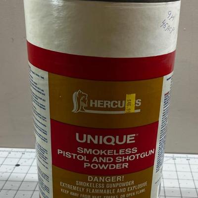 Hercules Unique Smokeless Shot Gun Powder Opened 