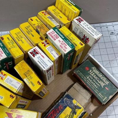Tray full of Vintage Ammo Box, Empty