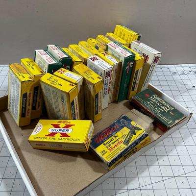 Tray full of Vintage Ammo Box, Empty