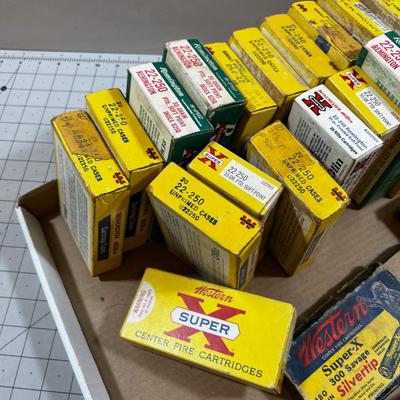 Tray full of Vintage Ammo Box, Empty