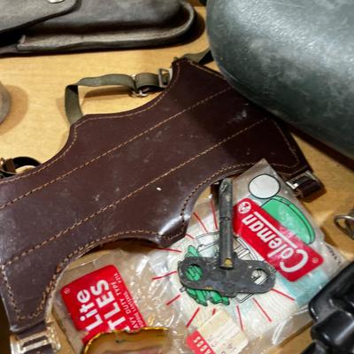 Miscellaneous Gear: Power Horn, Canteen, Bait Box