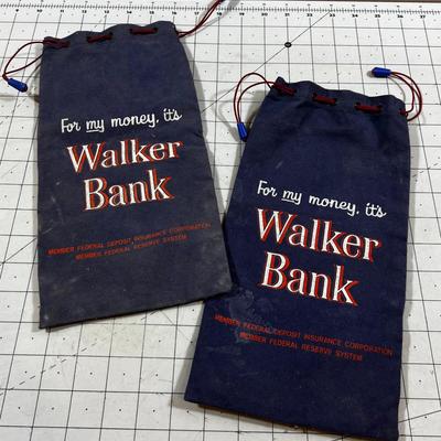 (2) Walker Bank Bags, Blue 