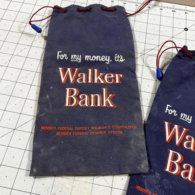 (2) Walker Bank Bags, Blue 