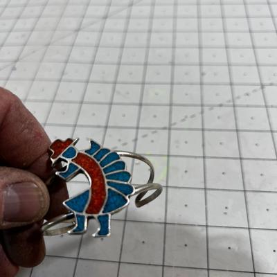 Hopi Kachina Silver Bracelet