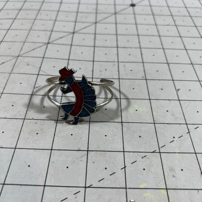 Hopi Kachina Silver Bracelet