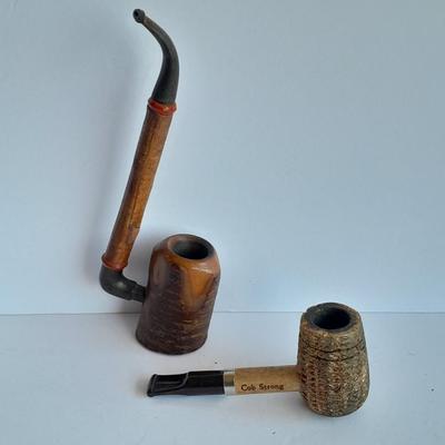 Ropp Alpine Wooden tobacco pipe and a corn cob tobacco pipe