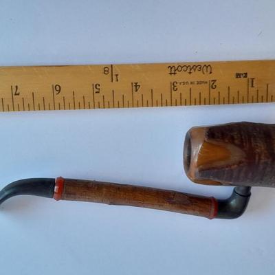 Ropp Alpine Wooden tobacco pipe and a corn cob tobacco pipe