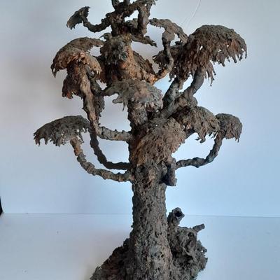 Solid Copper Tree sculptured art made from melting copper - The perfect Dr. Seuss tree!