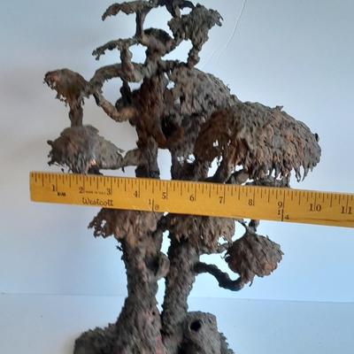 Solid Copper Tree sculptured art made from melting copper - The perfect Dr. Seuss tree!