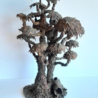 Solid Copper Tree sculptured art made from melting copper - The perfect Dr. Seuss tree!