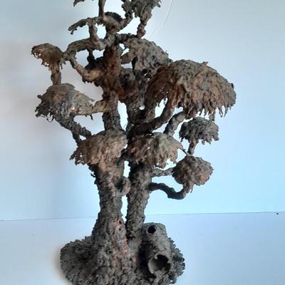 Solid Copper Tree sculptured art made from melting copper - The perfect Dr. Seuss tree!