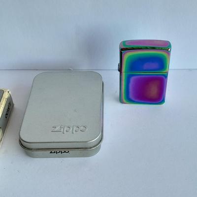 New in the box original zippo lighter with pseudo iridescent coating