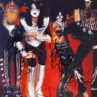 KISS band signed photo. GFA Authenticated