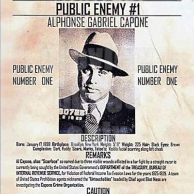 Al Capone Wanted Poster reprint