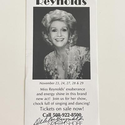 Debbie Reynolds signed flyer 