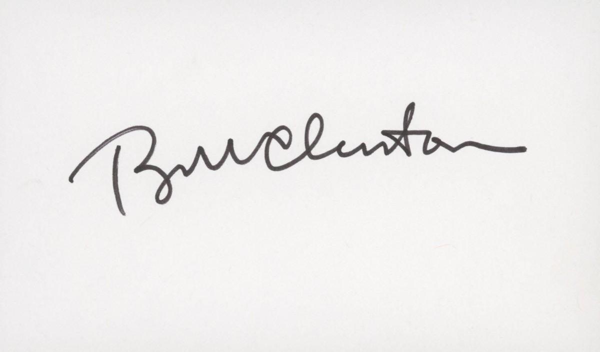 Bill Clinton signature cut