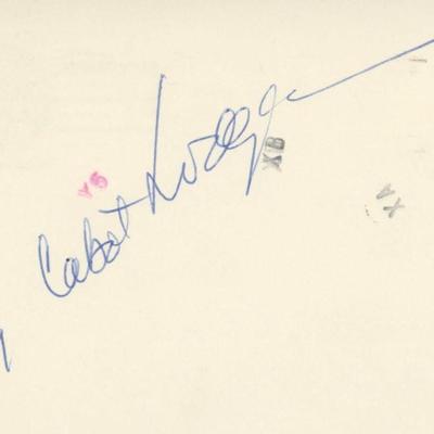 Senator Henry Cabot Lodge signature cut