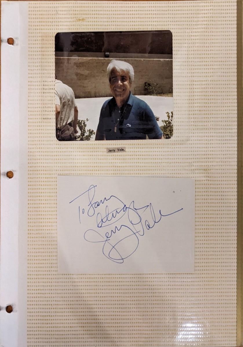 Jerry Vale Original Photograph and Signature Cut | EstateSales.org