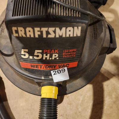 Craftsman 5.5 H.P. Wet Dry Vac tested Working with bags and Hoses