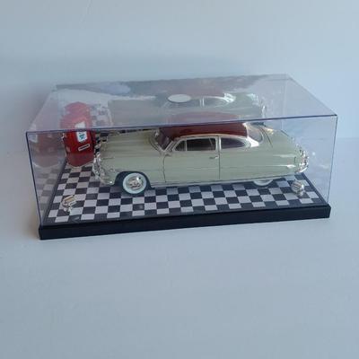 Hudson Hornet Die Cast Model Battery operated "in the spotlight" in Covered Display case.