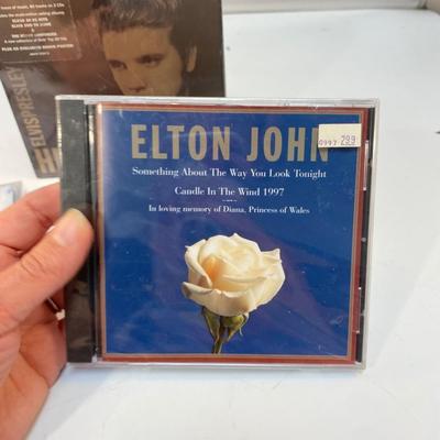 Set of Three UNOPENED New CDs Elvis Whitney Houston Elton John