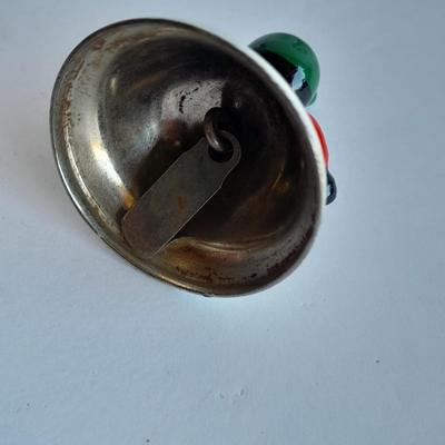 Cast Iron Mammy coin bank with porcelain figures, and metal bell