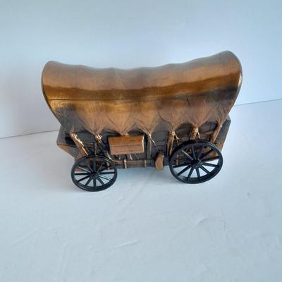 Diecast Covered wagon Coin Piggy bank Farmer's State Bank, Brush Colorado
