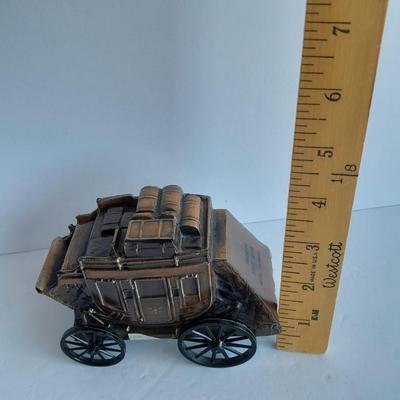 Diecast Stagecoach Coin Piggy bank Farmer's State Bank, Brush Colorado