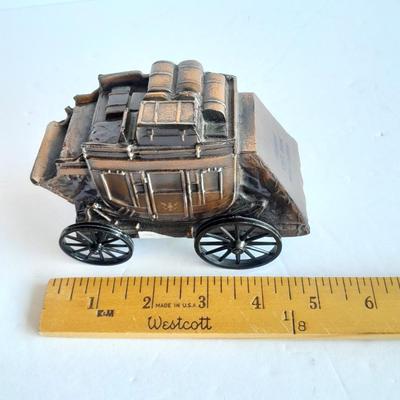 Diecast Stagecoach Coin Piggy bank Farmer's State Bank, Brush Colorado